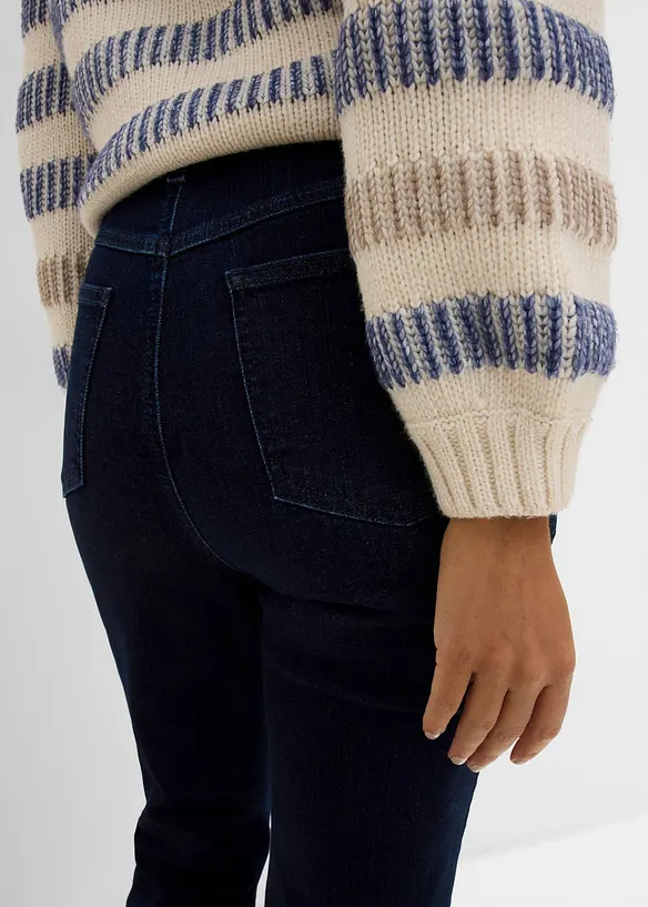Jeans flared con vita comoda, vita alta, bonprix