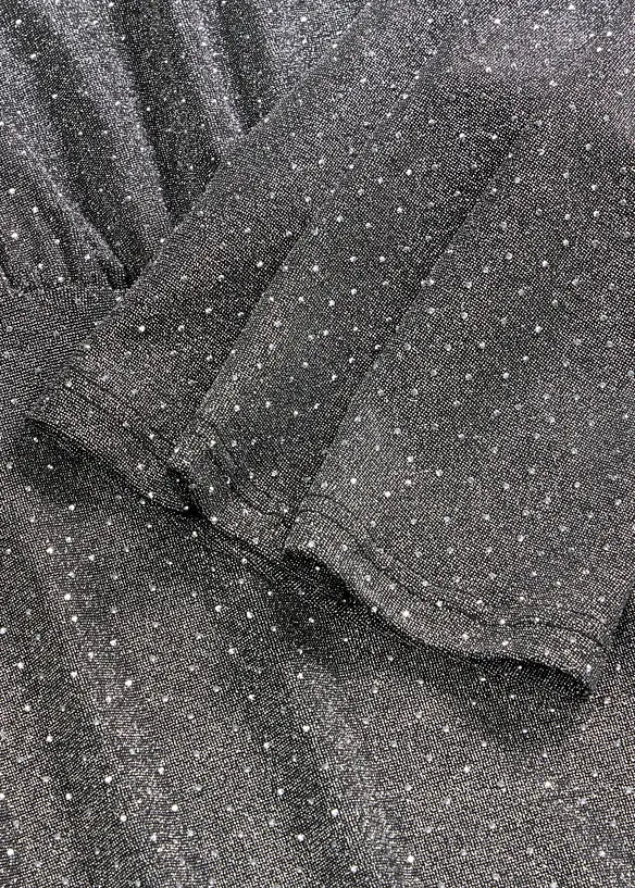 Abito di jersey con effetto glitterato e strass, bonprix