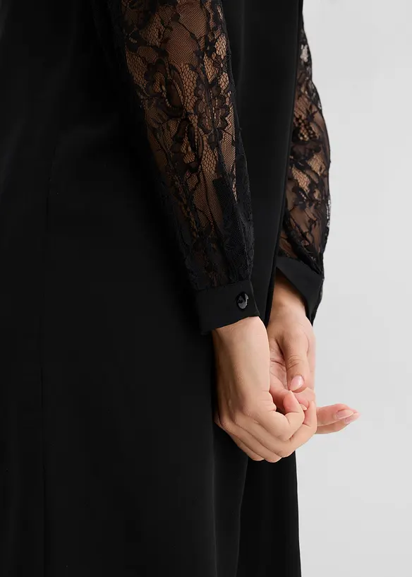 Abito  con maniche in pizzo, bonprix