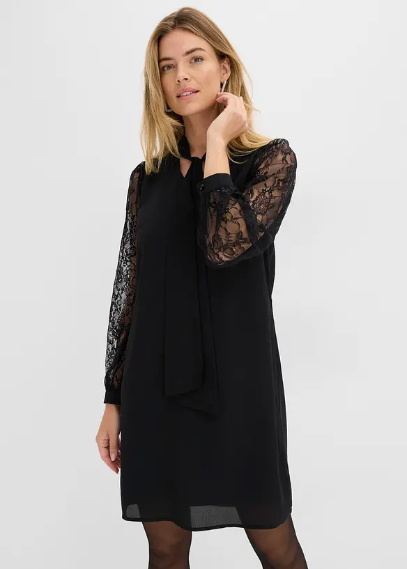 Abito  con maniche in pizzo, bonprix