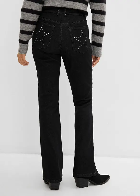 Jeans bootcut, vita alta, bonprix