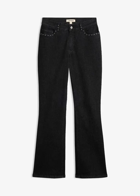 Jeans bootcut, vita alta, bonprix