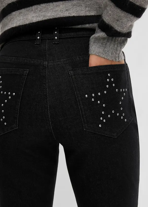 Jeans bootcut, vita alta, bonprix