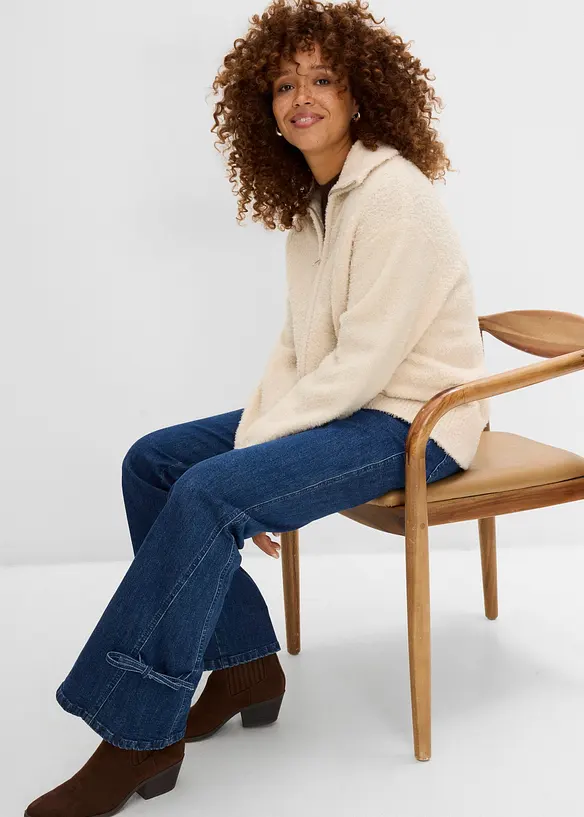 Jeans bootcut, vita alta, bonprix