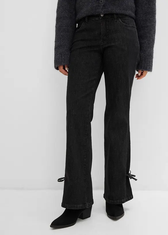 Jeans bootcut, vita alta, bonprix