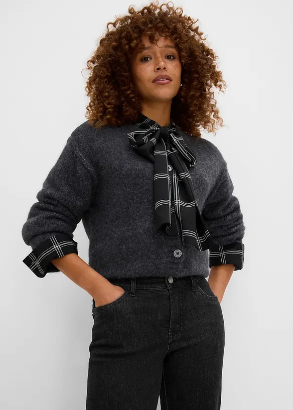 Jeans bootcut, vita alta, bonprix