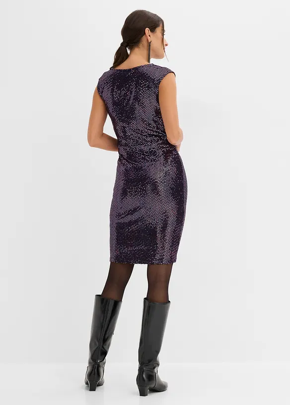 Abito al ginocchio con paillettes, bonprix