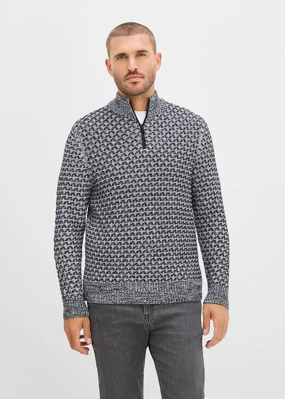 Maglione regular fit con collo alto e zip, bonprix