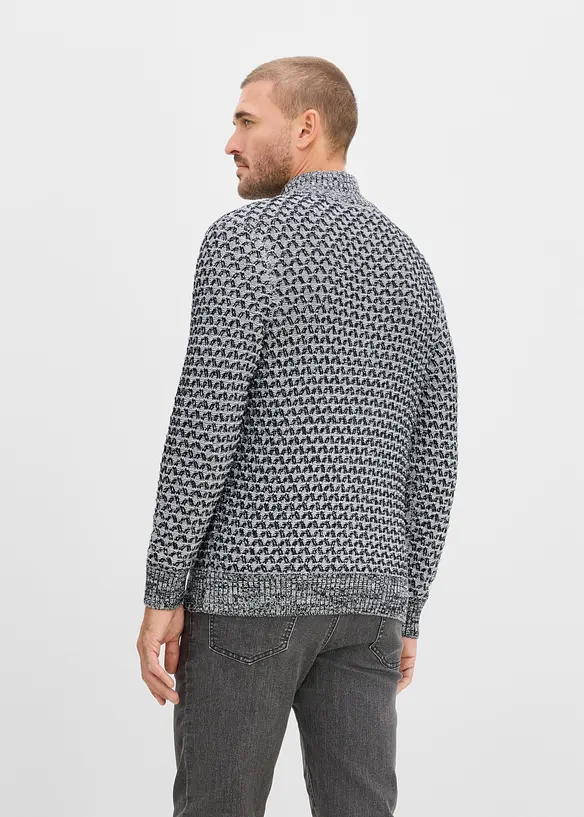 Maglione regular fit con collo alto e zip, bonprix