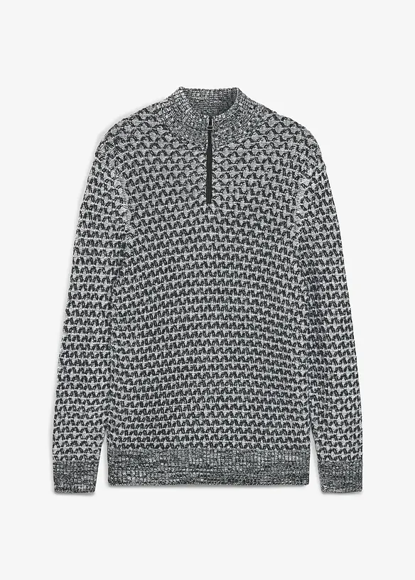 Maglione regular fit con collo alto e zip, bonprix