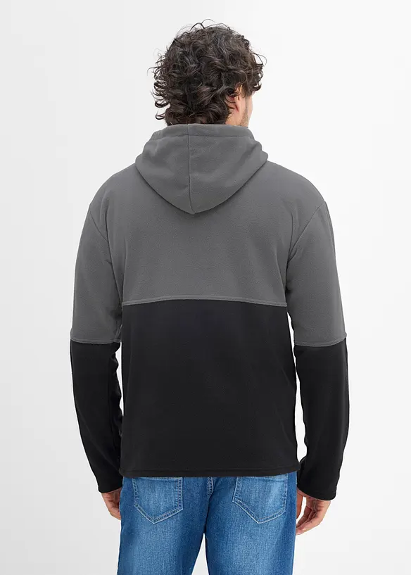 Felpa in pile con cappuccio, bonprix
