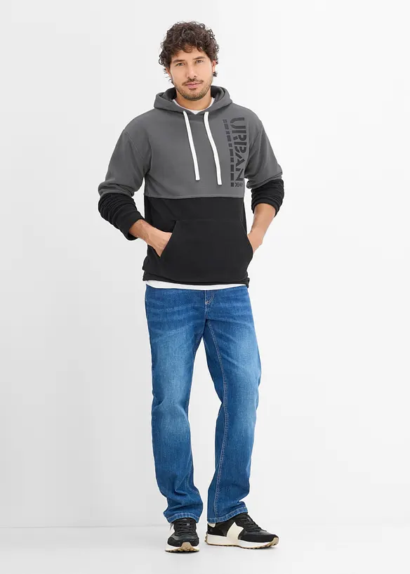 Felpa in pile con cappuccio, bonprix