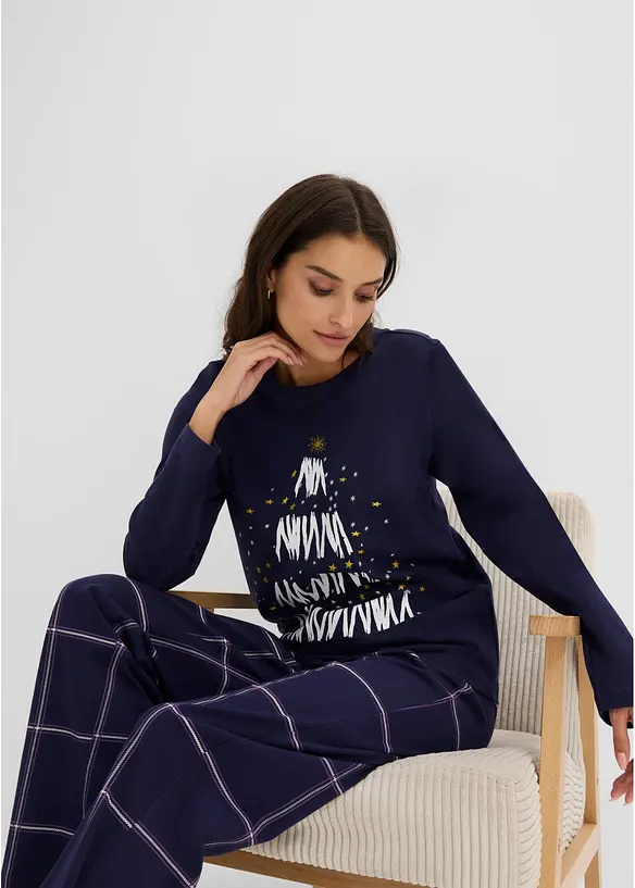 Pigiama in morbido cotone con sacchetto regalo, bonprix