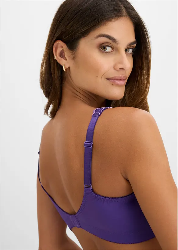 Bralette minimizer con pizzo bicolore, bonprix
