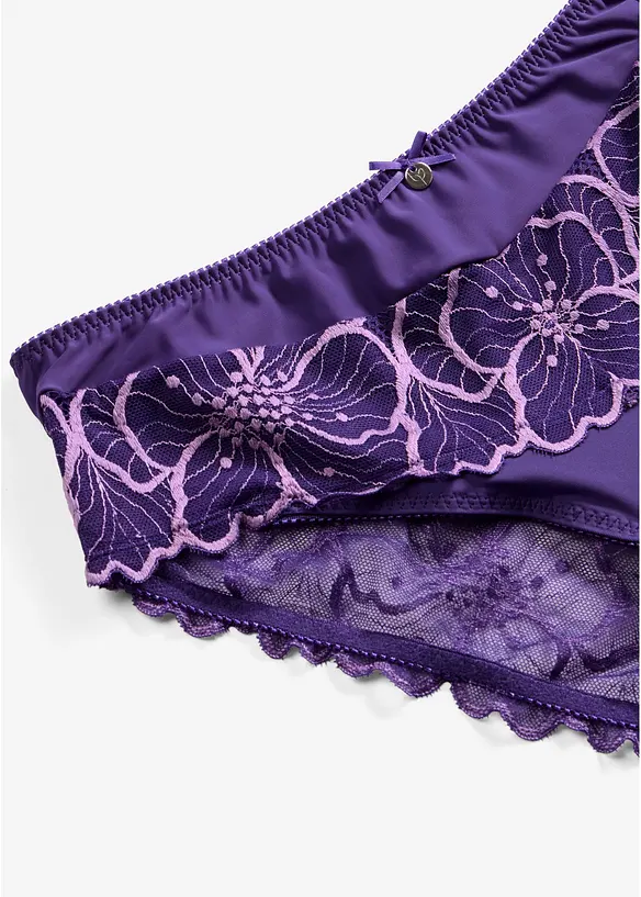 Slip alto con pizzo bicolore, bonprix