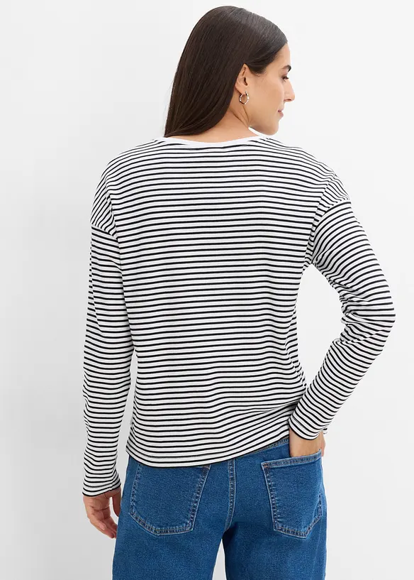 Maglia a maniche lunghe in puro cotone biologico, bonprix