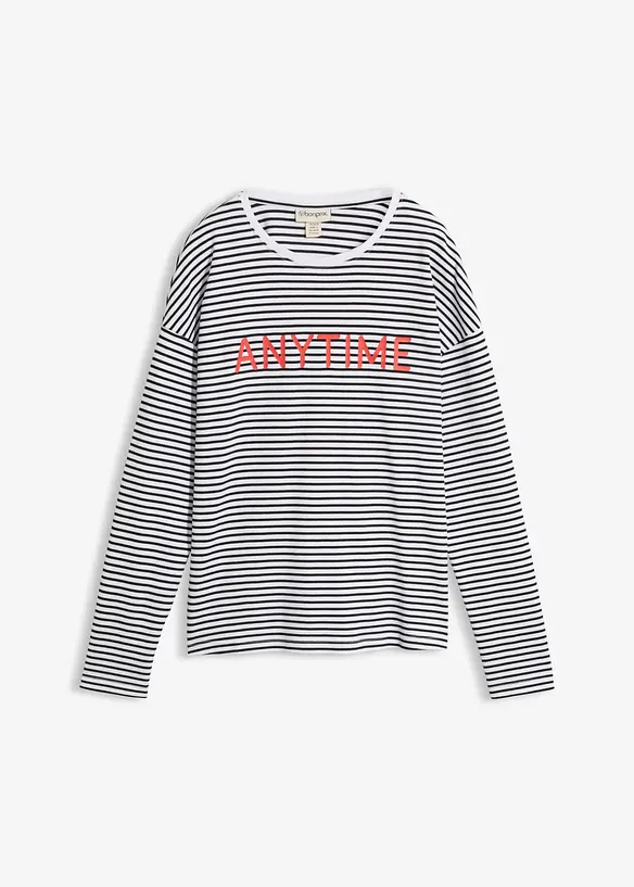 Maglia a maniche lunghe in puro cotone biologico, bonprix