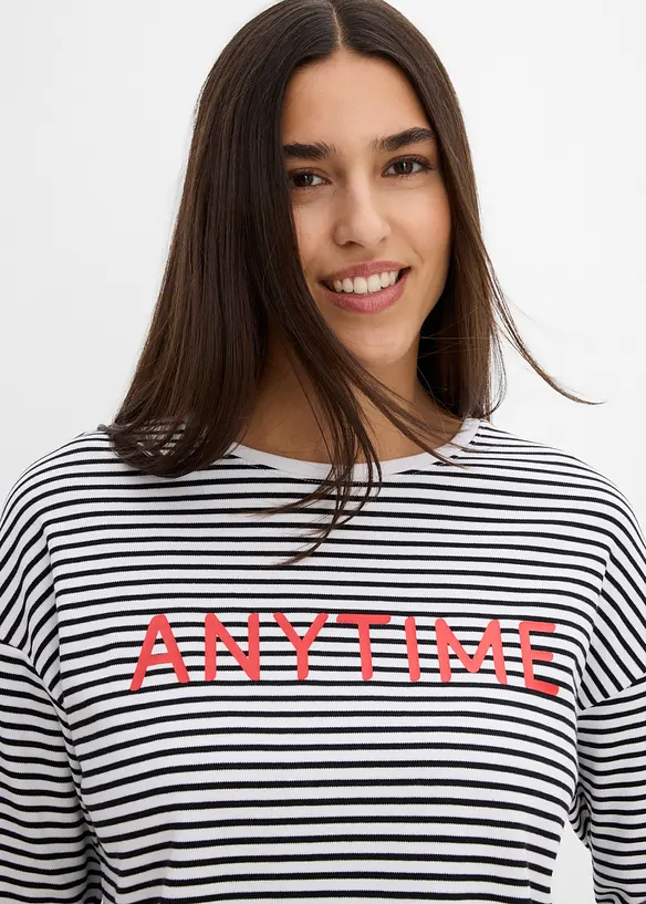 Maglia a maniche lunghe in puro cotone biologico, bonprix
