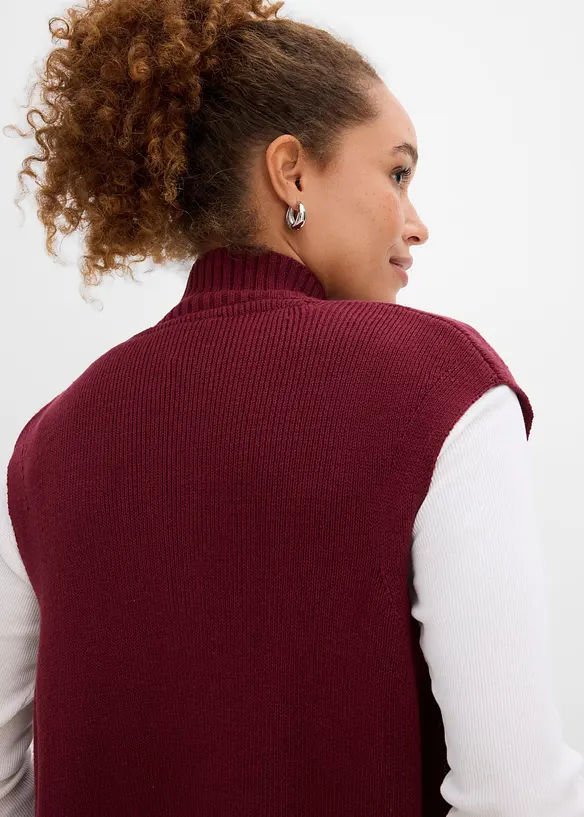 Gilet in maglia di misto cotone, bonprix