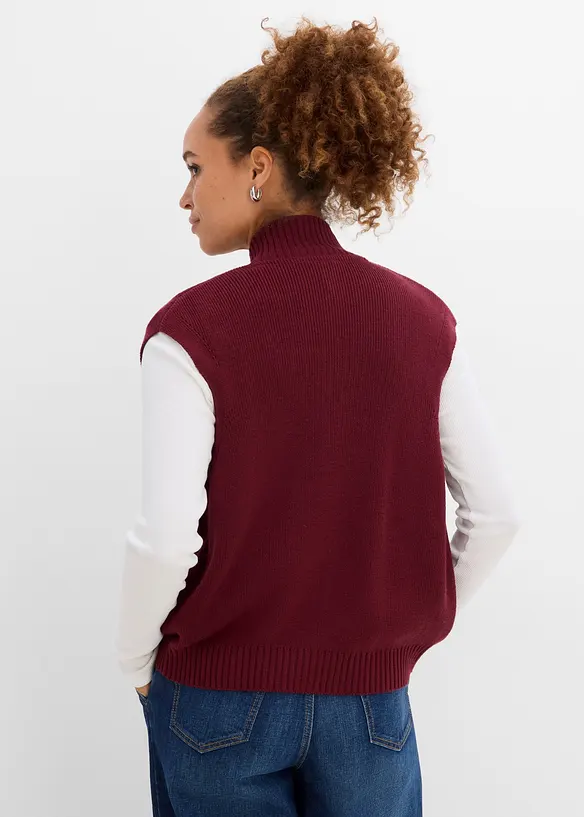 Gilet in maglia di misto cotone, bonprix