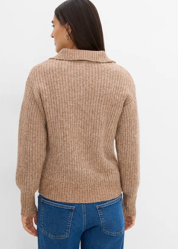 Cardigan in filato grosso con percentuale di lana, bonprix