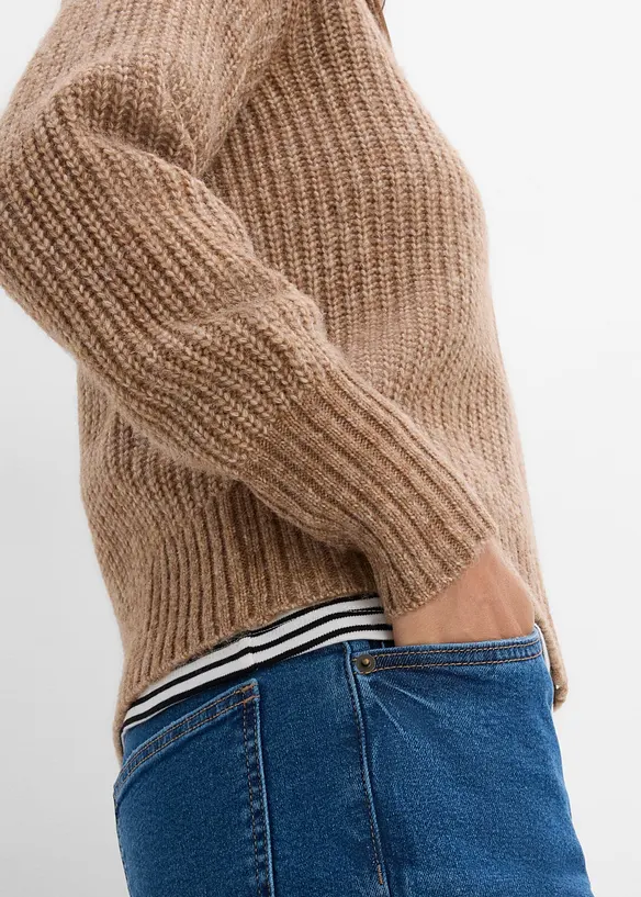 Cardigan in filato grosso con percentuale di lana, bonprix