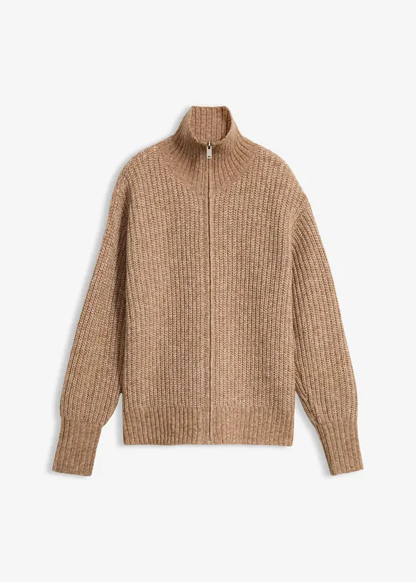 Cardigan in filato grosso con percentuale di lana, bonprix