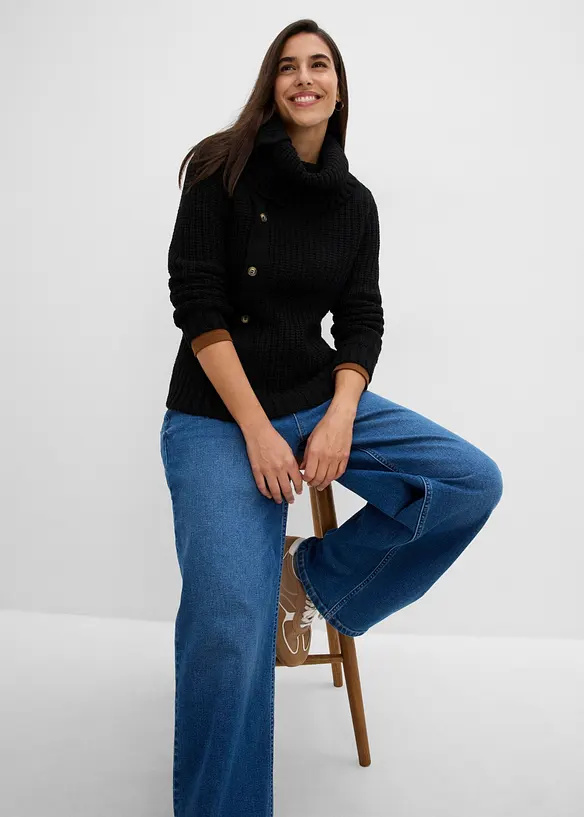 Maglione con abbottonatura, bonprix