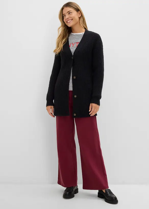 Cardigan in filato grosso di misto lana morbido, bonprix