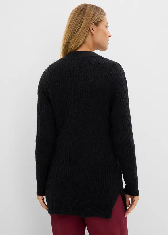 Cardigan in filato grosso di misto lana morbido, bonprix