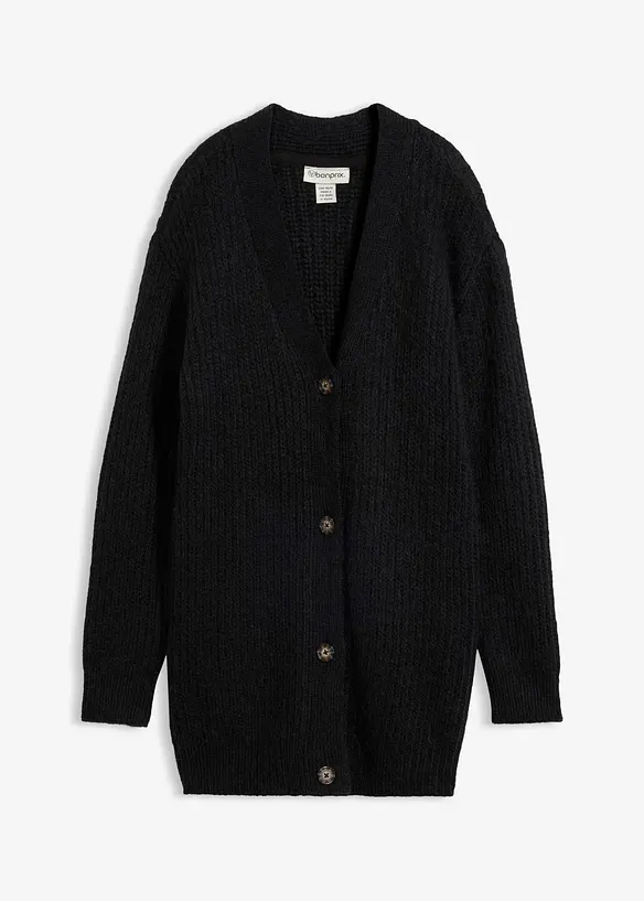 Cardigan in filato grosso di misto lana morbido, bonprix