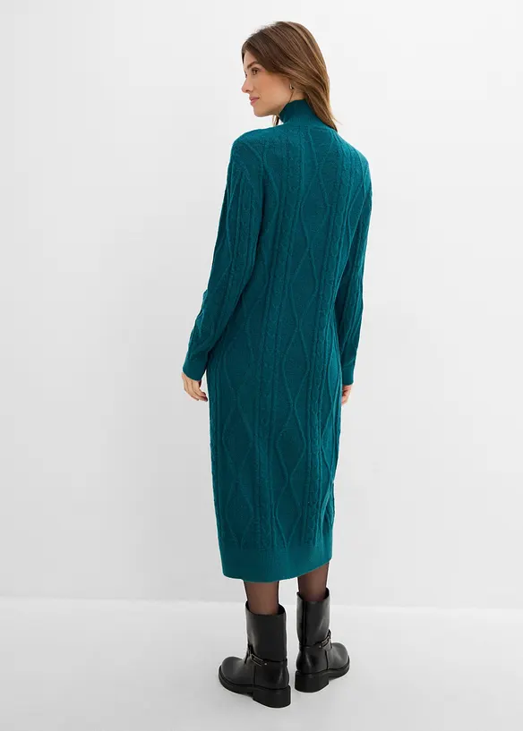 Abito in maglia a trecce, bonprix