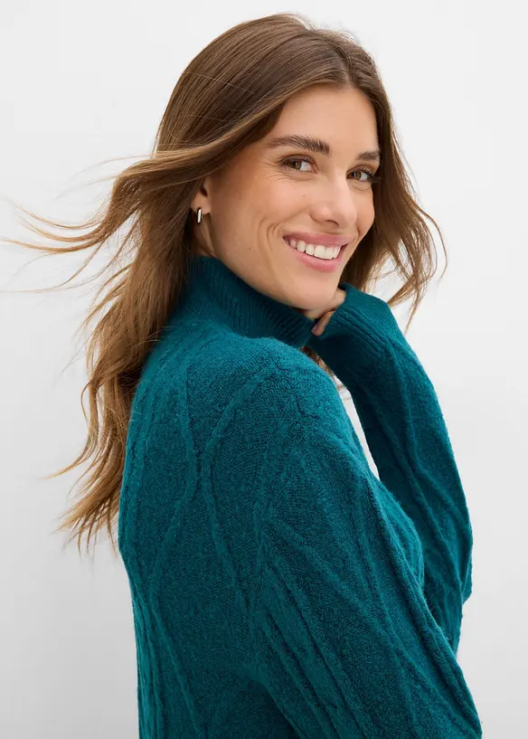 Abito in maglia a trecce, bonprix