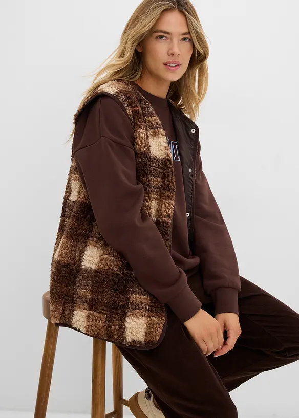 Gilet in pile teddy, bonprix