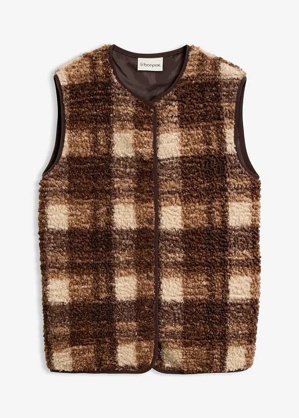 Gilet in pile teddy, bonprix