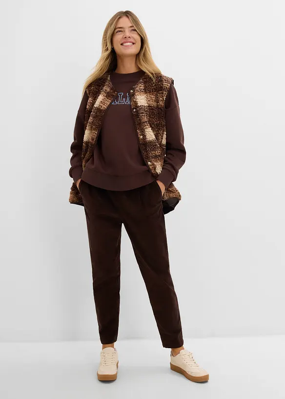 Gilet in pile teddy, bonprix