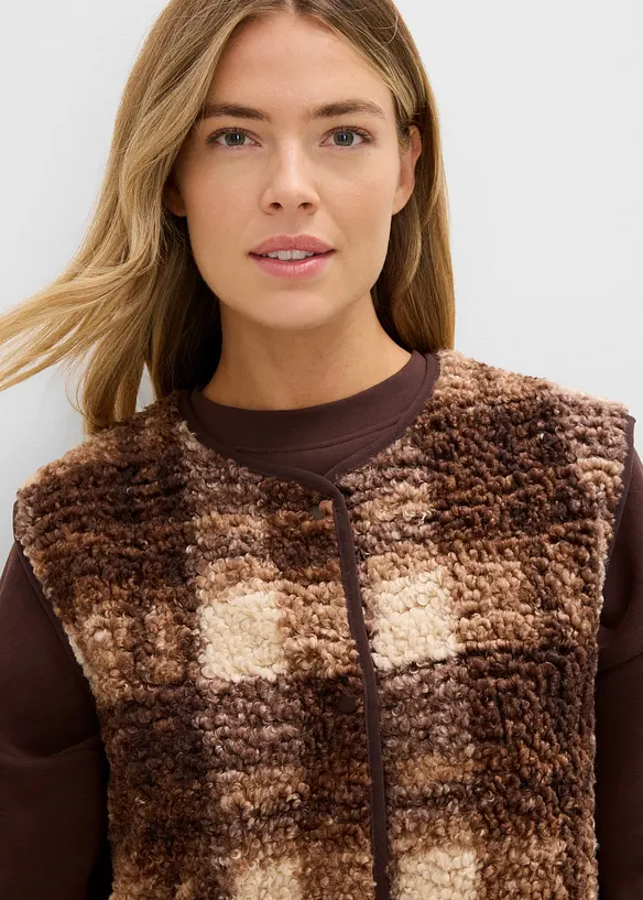 Gilet in pile teddy, bonprix