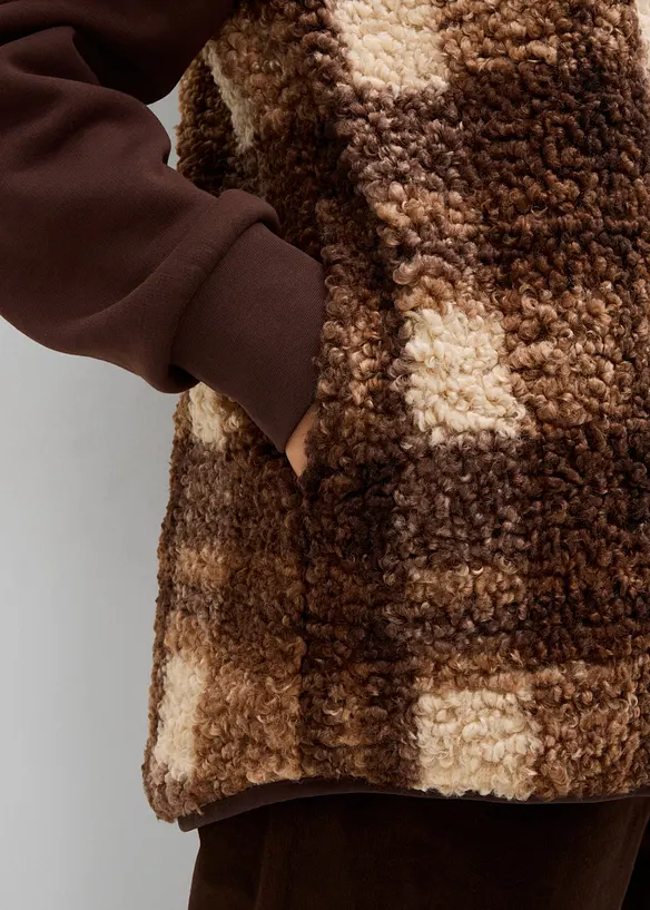 Gilet in pile teddy, bonprix