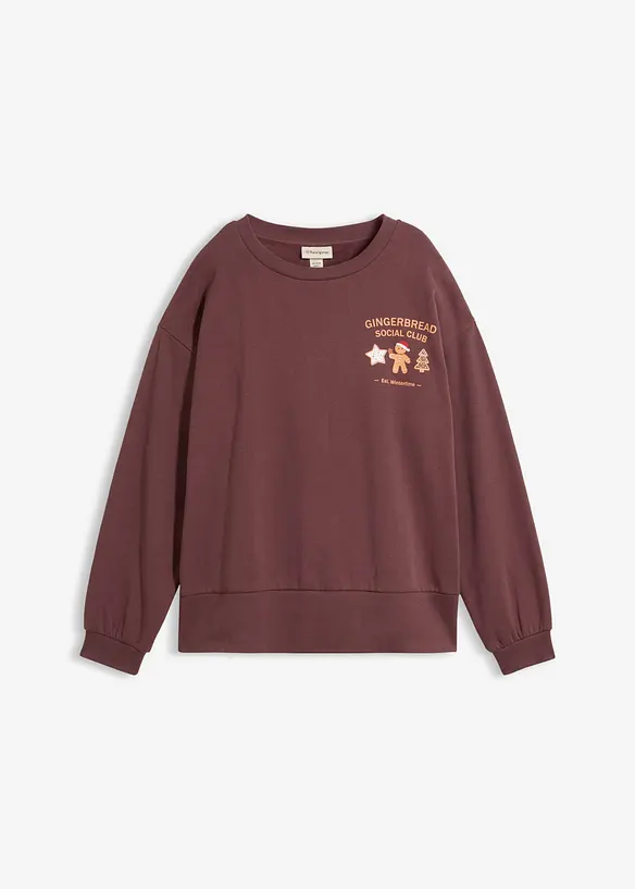 Felpa oversize in puro cotone, bonprix