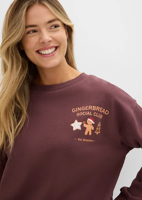 Felpa oversize in puro cotone, bonprix