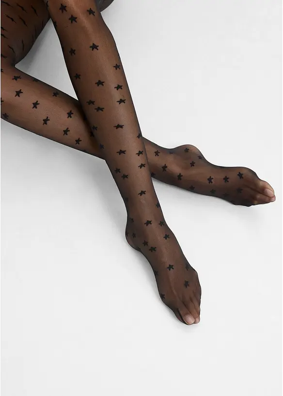 Collant con stelle 30 den, bonprix