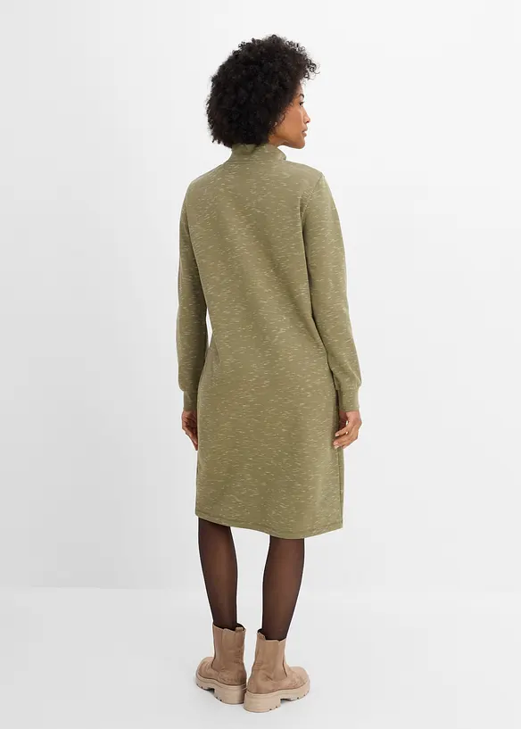 Abito in felpa con mezza zip, bonprix
