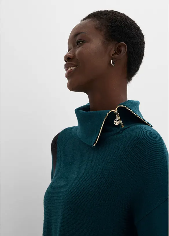 Maglione lungo con fondo asimmetrico, bonprix