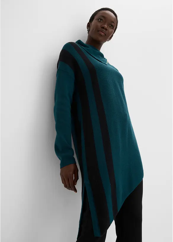 Maglione lungo con fondo asimmetrico, bonprix