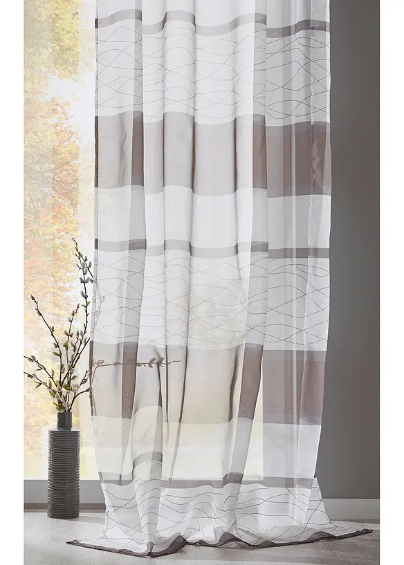 Tenda trasparente in leggero voile (pacco da 1), bonprix