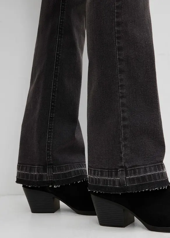 Jeans bootcut, vita alta, bonprix