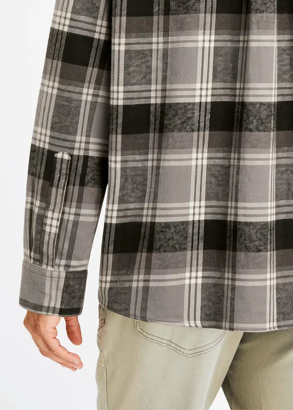 Camicia in flanella di puro cotone, bonprix