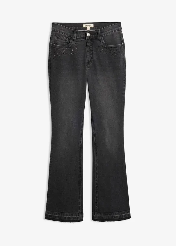 Jeans bootcut, vita alta, bonprix