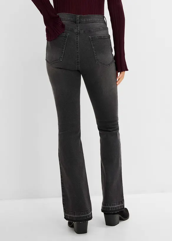 Jeans bootcut, vita alta, bonprix