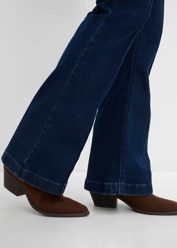 Jeans bootcut, vita media, bonprix